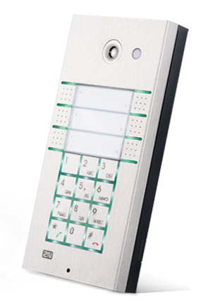 2N-Helios-6BK - дверной коммуникатор, аналоговое подключение, 6 клавиш быстрого набора, клавиатура