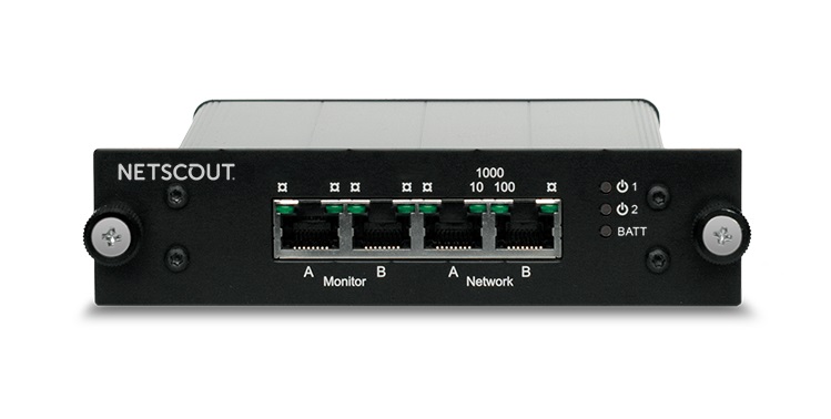 NETSCOUT 340-1050 - медный TAP ответвитель трафика, 1 Line/Link Copper Ethernet 10/100/1000 Module, w/Redundant AC Power & Battery Back-up