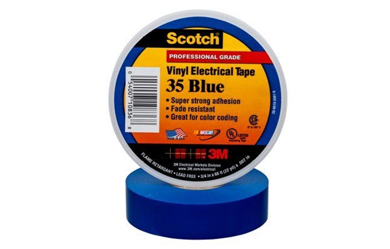 Scotch 35 (7000031670) синяя, изоляционная лента высшего класса, 19мм х 20м х 0,18мм