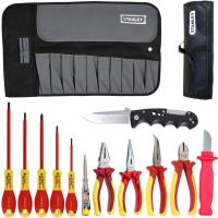 SK-16 S1 - набор изолированного инструмента электрика в скрутке, 13 предметов