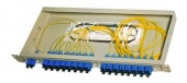 Разветвитель планарный 1х16 оконцованый SC/UPC 9/125, буфер 0.9мм 1310/1550 установлен в 19 1U кросс