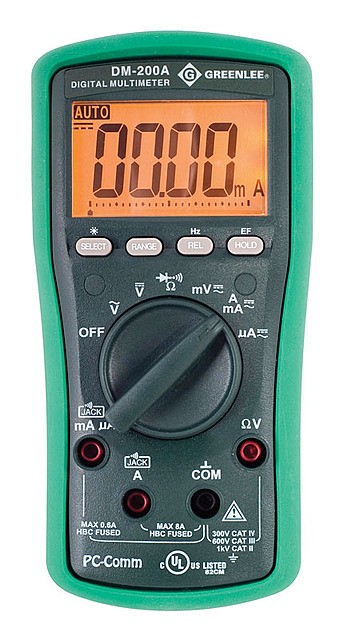 Greenlee DM-200A - профессиональный цифровой мультиметр