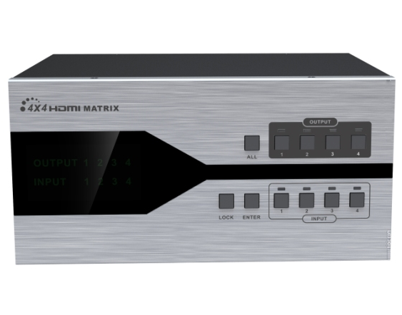 Lenkeng LKV4x4 HDbitT Матричный коммутатор HDMI 4*4  поверх протокола IP (4 входа HDMI, 4 выхода удлинителя HDMI по  витой паре, приёмники в комплекте)
