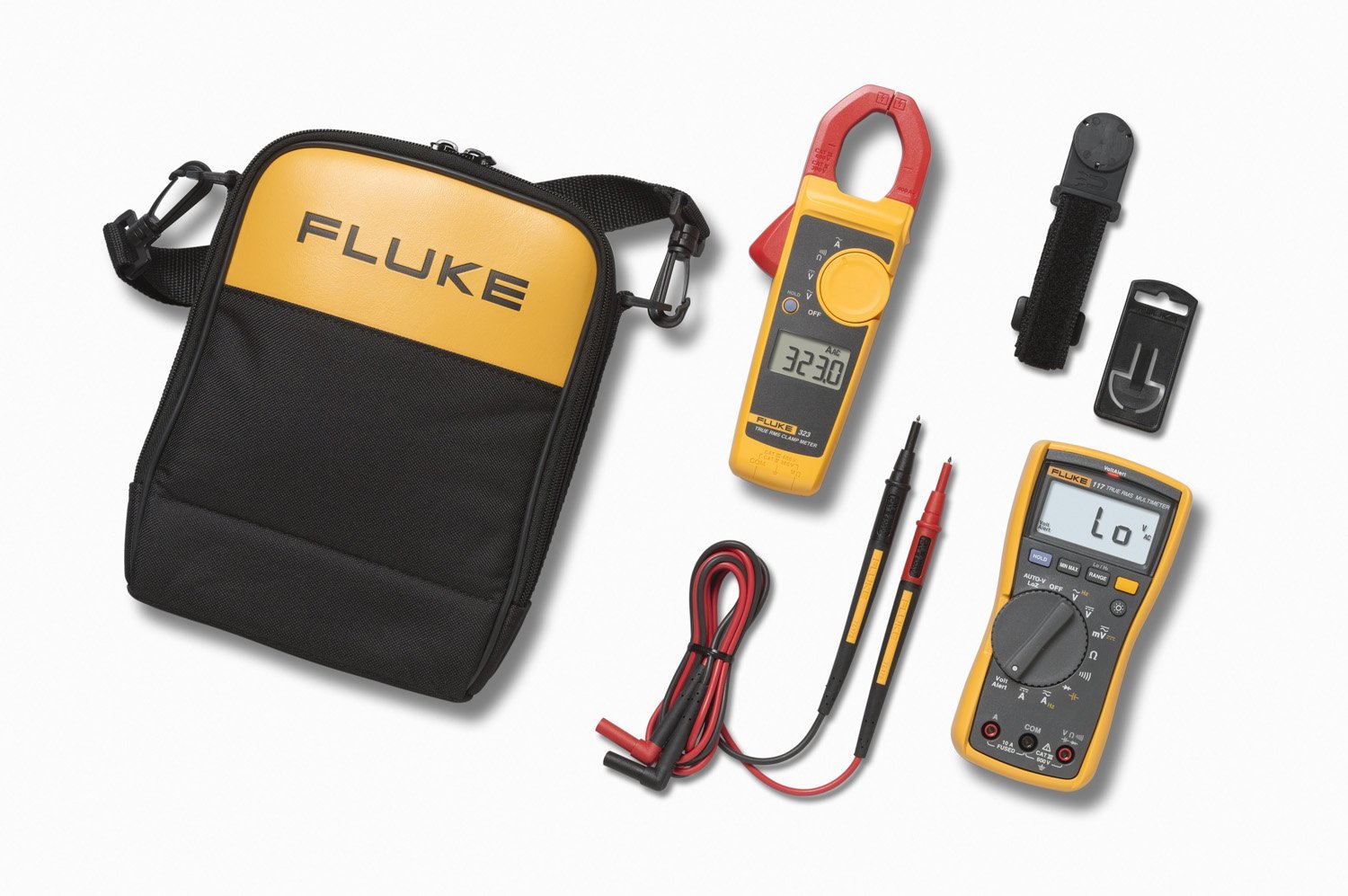 Fluke 117/323 — комплект мультиметра и токоизмерительных клещей с измерением TrueRMS