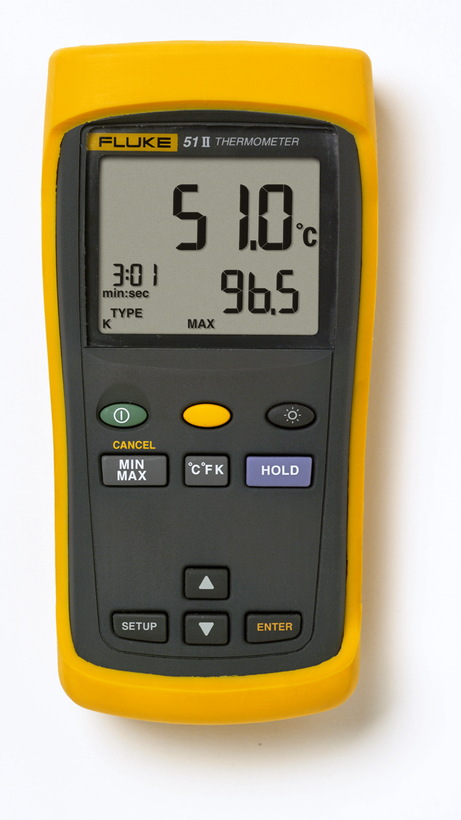 Fluke 51 II — одноканальный цифровой термометр
