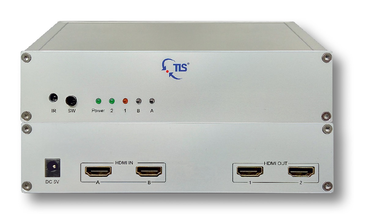 TLS HDMI 4K Matrix Switcher 2x2 - Матричный коммутатор HDMI 2x2
