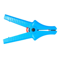 зажим крокодил изолированный голубой K09 11 кВ