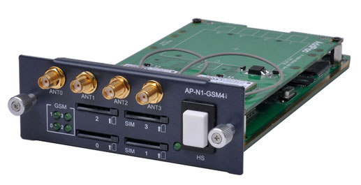 AddPac AP-GS-GSM4I интерфейсный модуль 4xGSM канала для базового шасси GS1500/2000/2500/3000/3500 (4 антенны в комплекте)