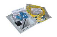 Кросс настенный Микро, предсобранный, 2 порта LC/UPC duplex, 9/125 мкм