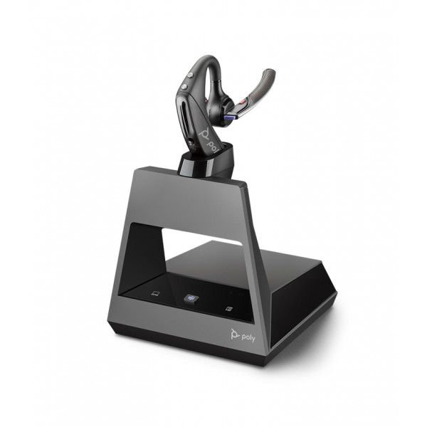 Plantronics Voyager 5200 Office-2 — беспроводная гарнитура для стационарного телефона, ПК и мобильных устройств (Bluetooth, Microsoft Teams, USB-A) + Зарядная станция