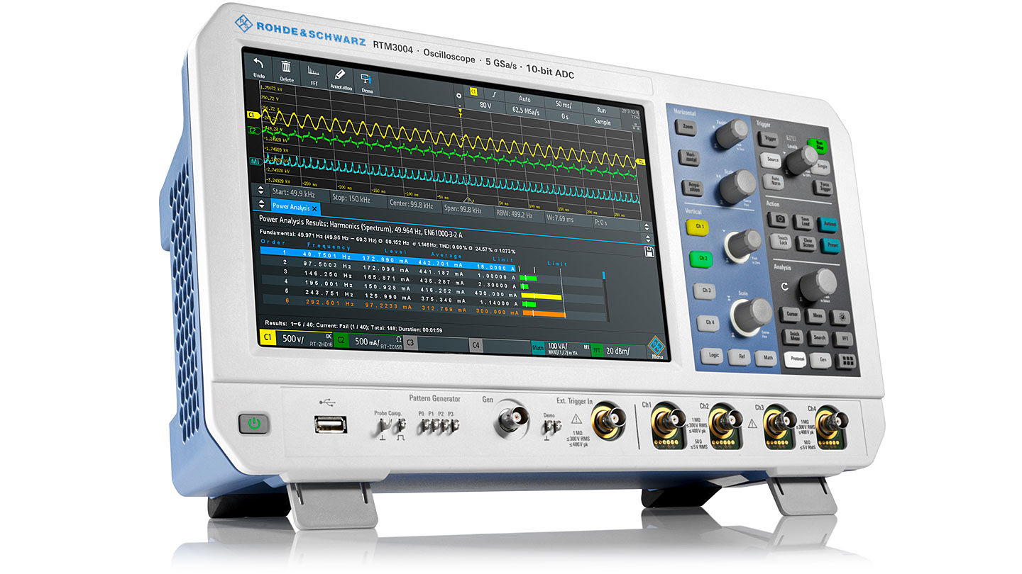 Rohde&Schwarz RTM3K-34 - комплект: осциллограф RTM3004 + опция RTM-B243 расширения частотного диапазона до 350 МГц, 4 канала