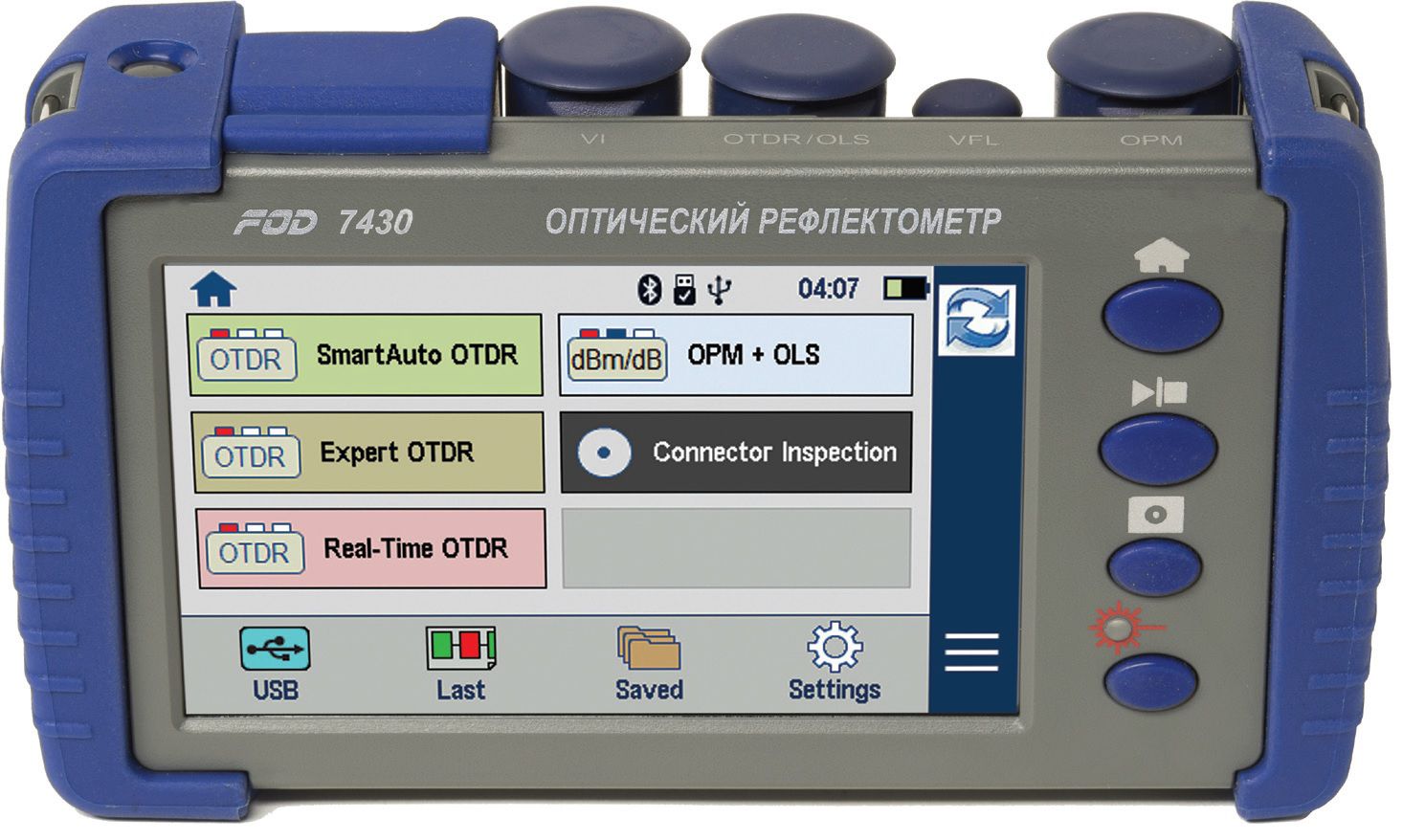 FOD-7430 - оптический рефлектометр, 850/1300/1310/1550 нм, SM/MM, SC, FC