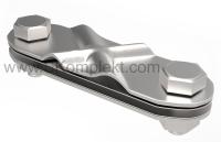 GALMAR Зажим косой для соединения двух проводников (пол. <40мм, кр. 28-78мм2; нержавеющая сталь)