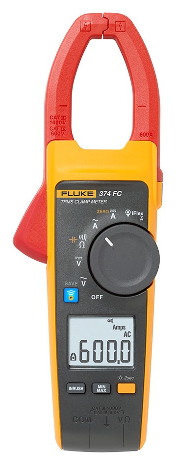 Fluke 374 FC — токовые клещи True-RMS c функцией беспроводной связи
