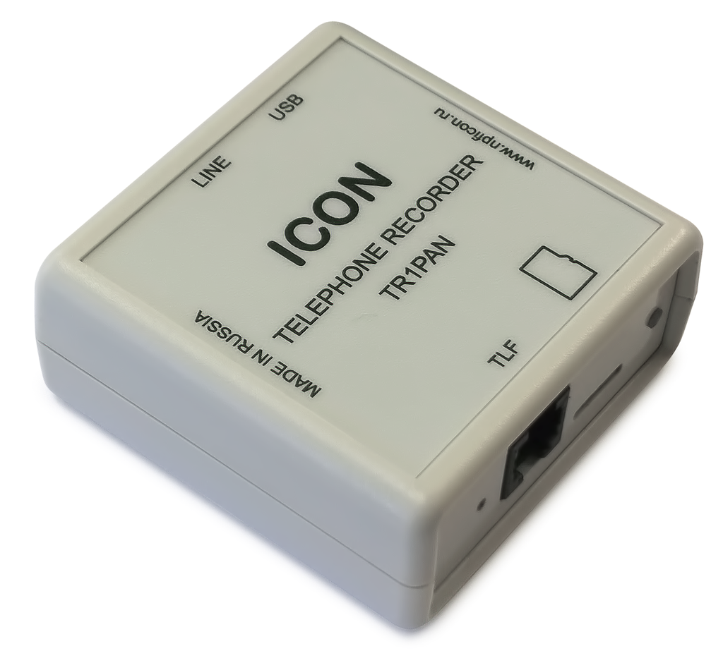 ICON TR1PAN - авт.устройство записи тел.переговоров для системных ТА Panasonic. Запись на microSD (>280 часов), питание от ТЛ, USB