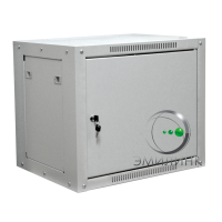 19 настенный шкаф СТАНДАРТ с металлической дверью 9U 600x450x500 мм - боковые стенки съемные