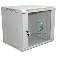 19 настенный шкаф ПРЕМИУМ cо стеклянной дверью 6U 600x450x370 мм