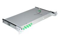 Кросс 19 выдвижной, предсобранный 1U, 8 портов FC/APC, 9/125 мкм