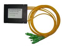 Разветвитель сплавной многомодовый1х3 оконцованый LC/APC 62,5/125 вывод 1.0м буфер 0.9мм 850/1300