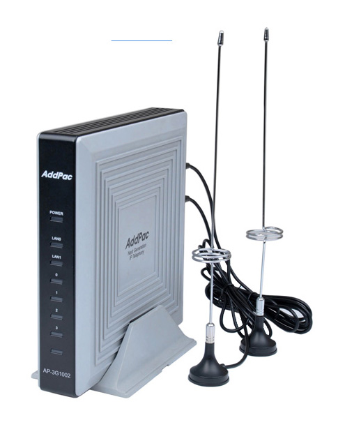 AddPac AP-3G1002HA - VoIP-GSM шлюз, 1x3G/GSM (UMTS900/2100, GSM900/1800), 1xGSM (GSM900/1800), SIP & H.323, CallBack, SMS, Ethernet 2x10/100 Mbps