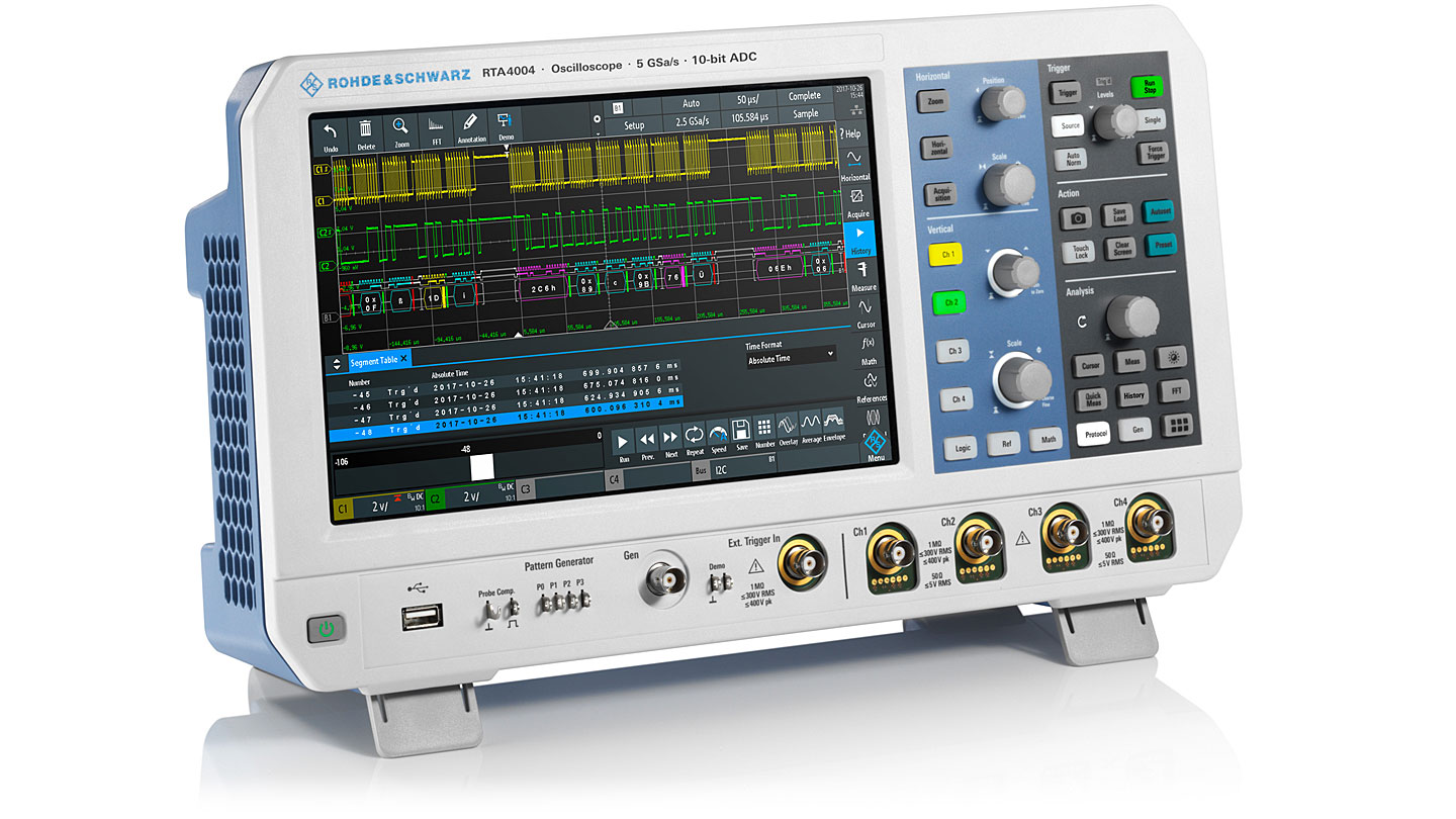 Rohde&Schwarz RTA4K-34 - комплект: осциллограф RTA4004+ опция RTA-B243 расширение частотного диапазона до 350 МГц, 4 канала