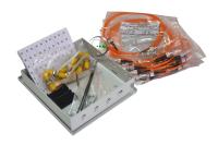 Кросс настенный Микро, предсобранный, 4 портов ST/UPC, 50/125 мкм