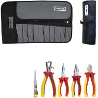 SK-16 S7 - набор изолированного инструмента электрика в скрутке, 6 диэлектрических предметов