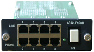 AddPac AP-GS-FXS4O4, интерфейсный модуль 4 FXS & 4 FXO (8xRJ11) для базового шасси