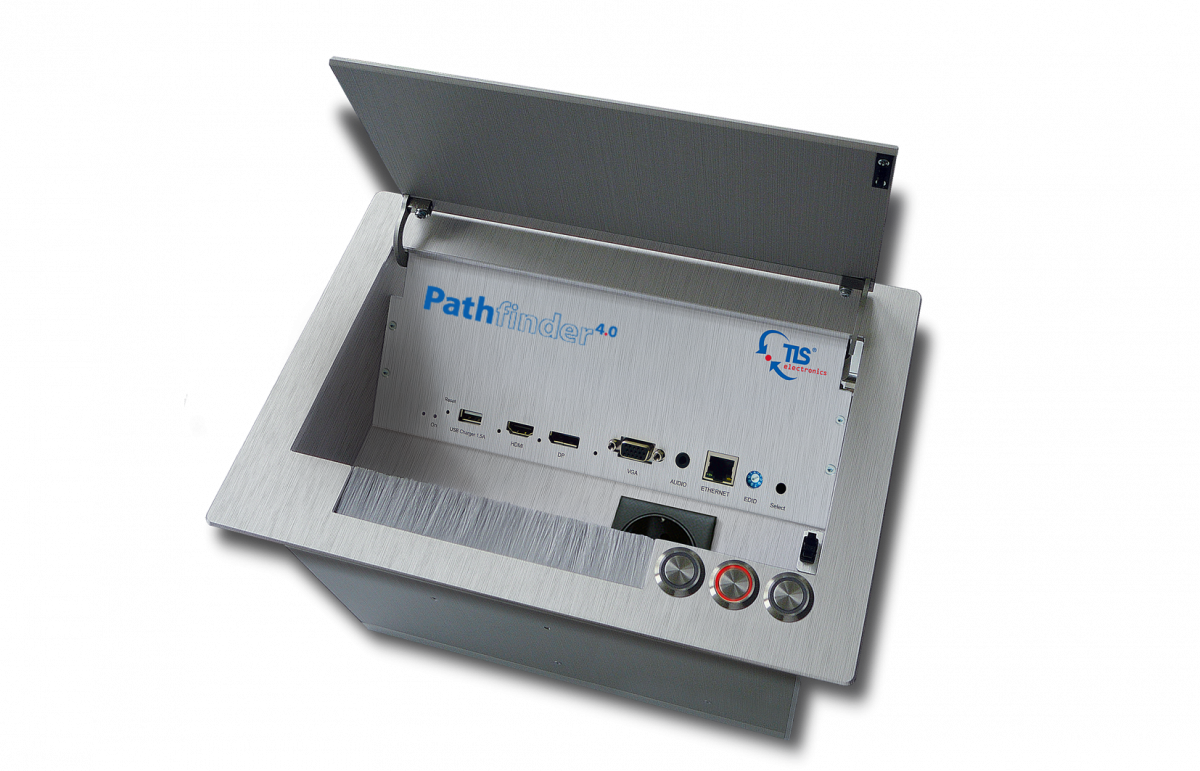 TLS PathFinder 4.0 MF 2,5 mm - встраиваемый коммутатор HDMI, Displayport, VGA + аудио (монтаж внахлест)