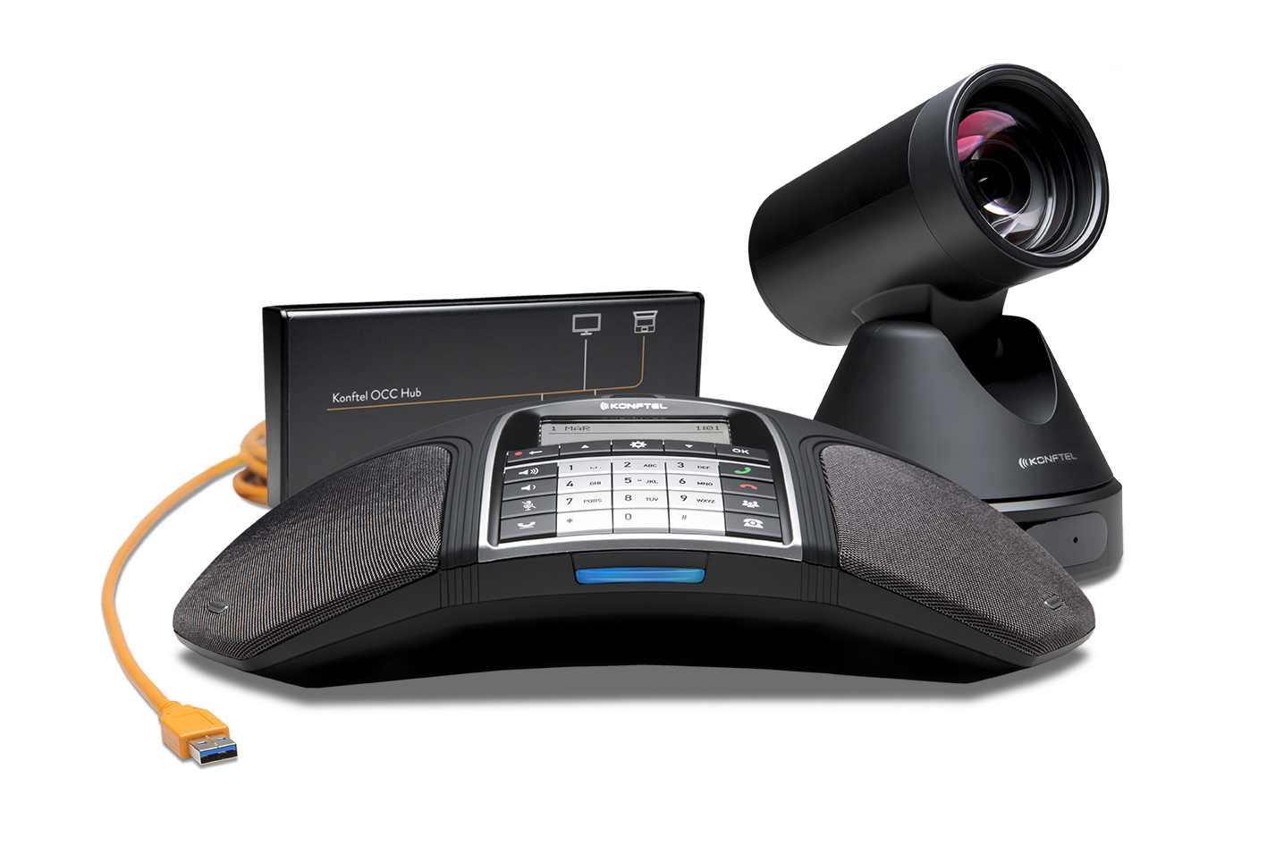 Konftel C50300 - комплект для видеоконференцсвязи (конференц-телефон 300 + вебкамера Cam50 + соединительный модуль Hub OCC)