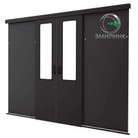 Дверь автоматическая двухстворчатая в комплекте с рамой 1600x2275 мм