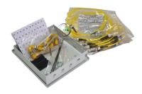 Кросс настенный Микро, предсобранный, 4 портов ST/UPC, 9/125 мкм