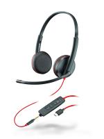 Plantronics BlackWire C3225-C - проводная гарнитура (стерео, jack 3.5/USB-C)
