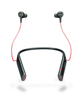 Plantronics Voyager 6200 UC — беспроводная гарнитура для ПК и мобильных устройств с активным шумоподавлением (Bluetooth, ANC), черная