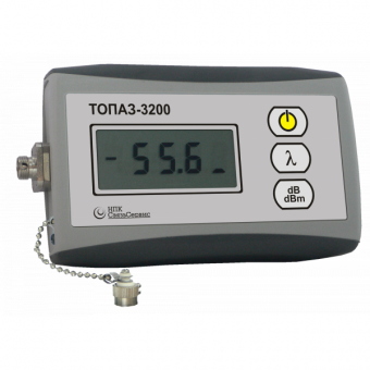 ТОПАЗ-3220+ (850, 1310, 1490, 1550, 1625 нм / -40..+20 дБм)  Индикатор оптической мощности  с опцией VFL
