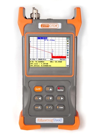 Shinewaytech SWT-palmOTDR-Q40A-VFL-PM-SLS-FM - оптический рефлектометр palmOTDR-Q40A, 850/1300/1310/1550 нм, 21/24/32/30 дБ и опции VFL, PM, SLS, FM