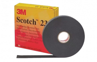 3M Scotch 23 (7000007286) -  самослипающаяся резиновая изоляционная лента в инд. уп., 19мм х 9,1м