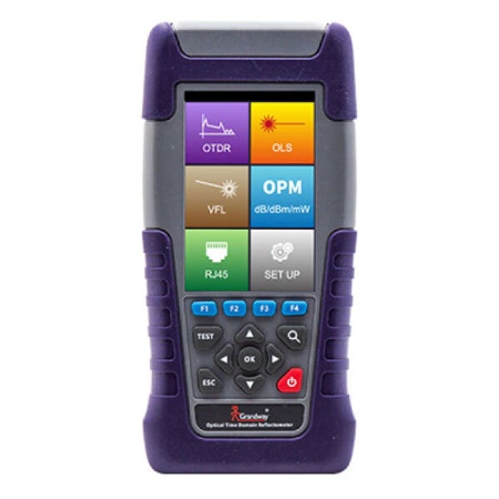 Grandway FHO1500 - оптический рефлектометр, 1650 нм (фильтр), 20 дБ, с опциями PM, 10G PM, VFL, LS + тестирование RJ45